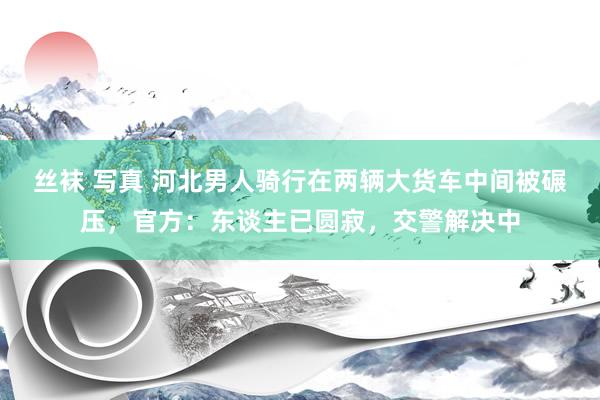 丝袜 写真 河北男人骑行在两辆大货车中间被碾压，官方：东谈主已圆寂，交警解决中