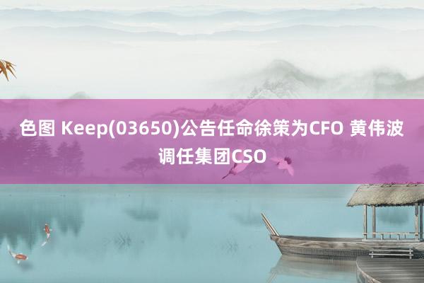 色图 Keep(03650)公告任命徐策为CFO 黄伟波调任集团CSO