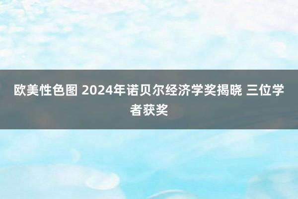 欧美性色图 2024年诺贝尔经济学奖揭晓 三位学者获奖