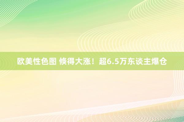 欧美性色图 倏得大涨！超6.5万东谈主爆仓