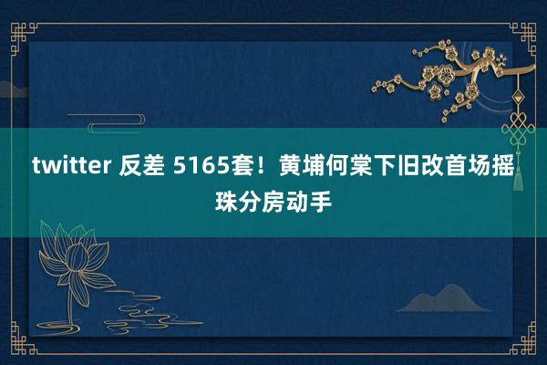 twitter 反差 5165套！黄埔何棠下旧改首场摇珠分房动手