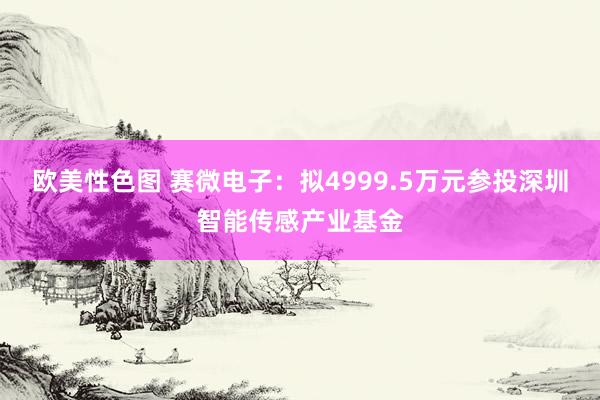 欧美性色图 赛微电子：拟4999.5万元参投深圳智能传感产业基金