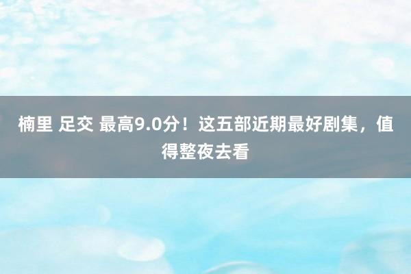 楠里 足交 最高9.0分！这五部近期最好剧集，值得整夜去看