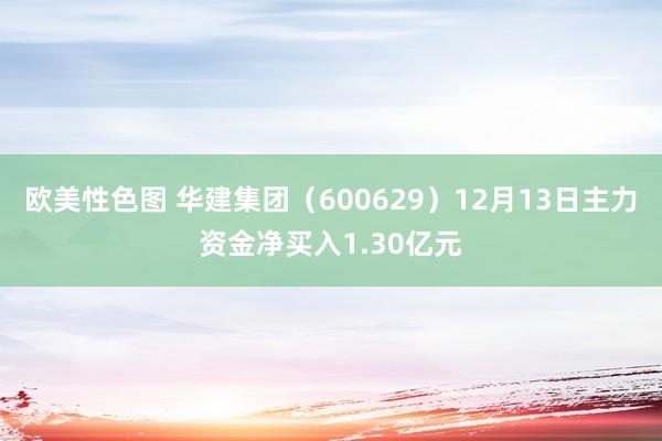 欧美性色图 华建集团（600629）12月13日主力资金净买入1.30亿元