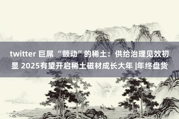 twitter 巨屌 “颤动”的稀土：供给治理见效初显 2025有望开启稀土磁材成长大年 |年终盘货