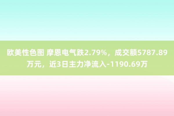 欧美性色图 摩恩电气跌2.79%，成交额5787.89万元，近3日主力净流入-1190.69万