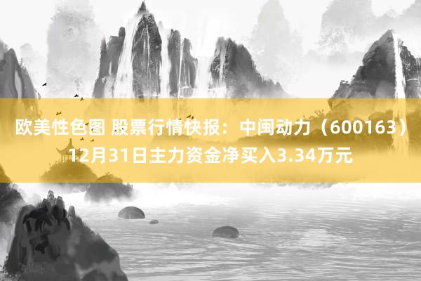 欧美性色图 股票行情快报：中闽动力（600163）12月31日主力资金净买入3.34万元