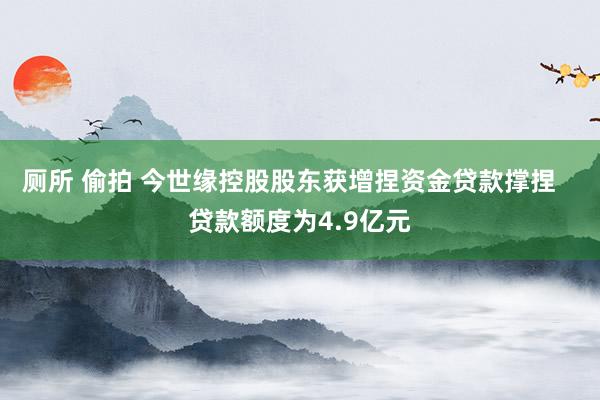 厕所 偷拍 今世缘控股股东获增捏资金贷款撑捏   贷款额度为4.9亿元