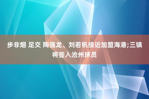 步非烟 足交 陶强龙、刘若钒接近加盟海港;三镇将签入沧州球员