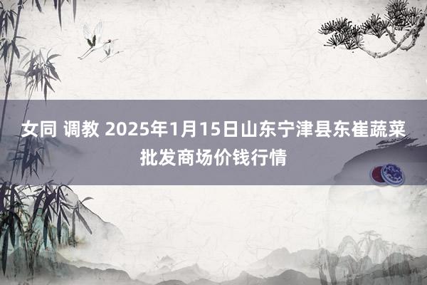 女同 调教 2025年1月15日山东宁津县东崔蔬菜批发商场价钱行情